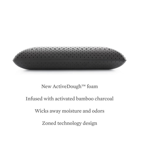 Zoned ActiveDough™ Bamboo Charcoal Queen Pillow - Ornate Home
