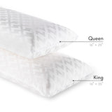 Zoned Dough™ Bamboo Charcoal King Mid Loft Pillow - Ornate Home