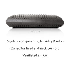 Zoned Dough Bamboo Charcoal King Mid Loft Pillow - Ornate Home