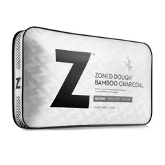 Zoned Dough Bamboo Charcoal Queen Mid Loft Pillow - Ornate Home
