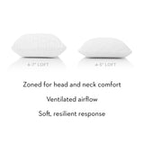 Zoned Talalay Latex White King High Loft - Plush Pillow - Ornate Home