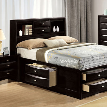 Zosimo Black 5 Pc. Queen Bedroom Set w/ 2NS - Ornate Home