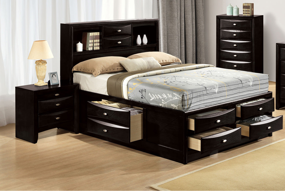 Zosimo Black Storage Bed - Ornate Home