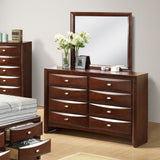 Zosimo Dark Cherry 5 Pc. Queen Bedroom Set w/ 2NS - Ornate Home