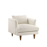 Zoya Cream Down Filled Overstuffed Boucle Armchair