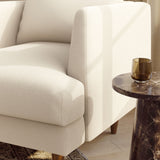 Zoya Cream Down Filled Overstuffed Boucle Armchair