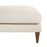 Zoya Cream Down Filled Overstuffed Boucle Ottoman