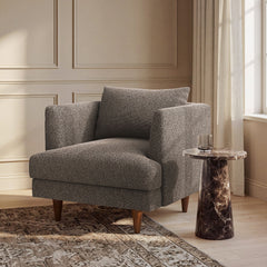 Zoya Earth Down Filled Overstuffed Boucle Armchair