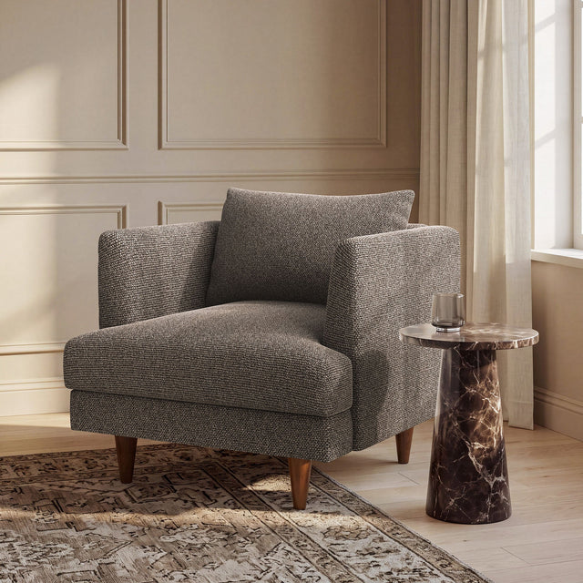 Zoya Earth Down Filled Overstuffed Boucle Armchair
