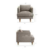 Zoya Earth Down Filled Overstuffed Boucle Armchair