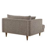 Zoya Earth Down Filled Overstuffed Boucle Chair-and-a-Half