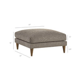 Zoya Earth Down Filled Overstuffed Boucle Ottoman
