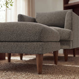 Zoya Earth Down Filled Overstuffed Boucle Ottoman