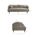 Zoya Earth Down Filled Overstuffed Boucle Sofa