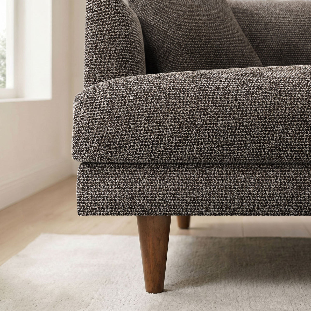 Zoya Earth Down Filled Overstuffed Boucle Sofa