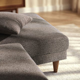 Zoya Earth Right-Facing Down Filled Overstuffed Boucle Sectional Sofa
