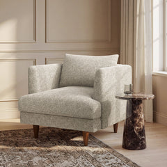 Zoya Fog Down Filled Overstuffed Boucle Armchair - Ornate Home