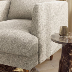 Zoya Fog Down Filled Overstuffed Boucle Armchair - Ornate Home