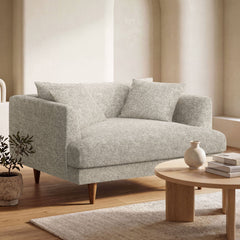 Zoya Fog Down Filled Overstuffed Boucle Chair-and-a-Half