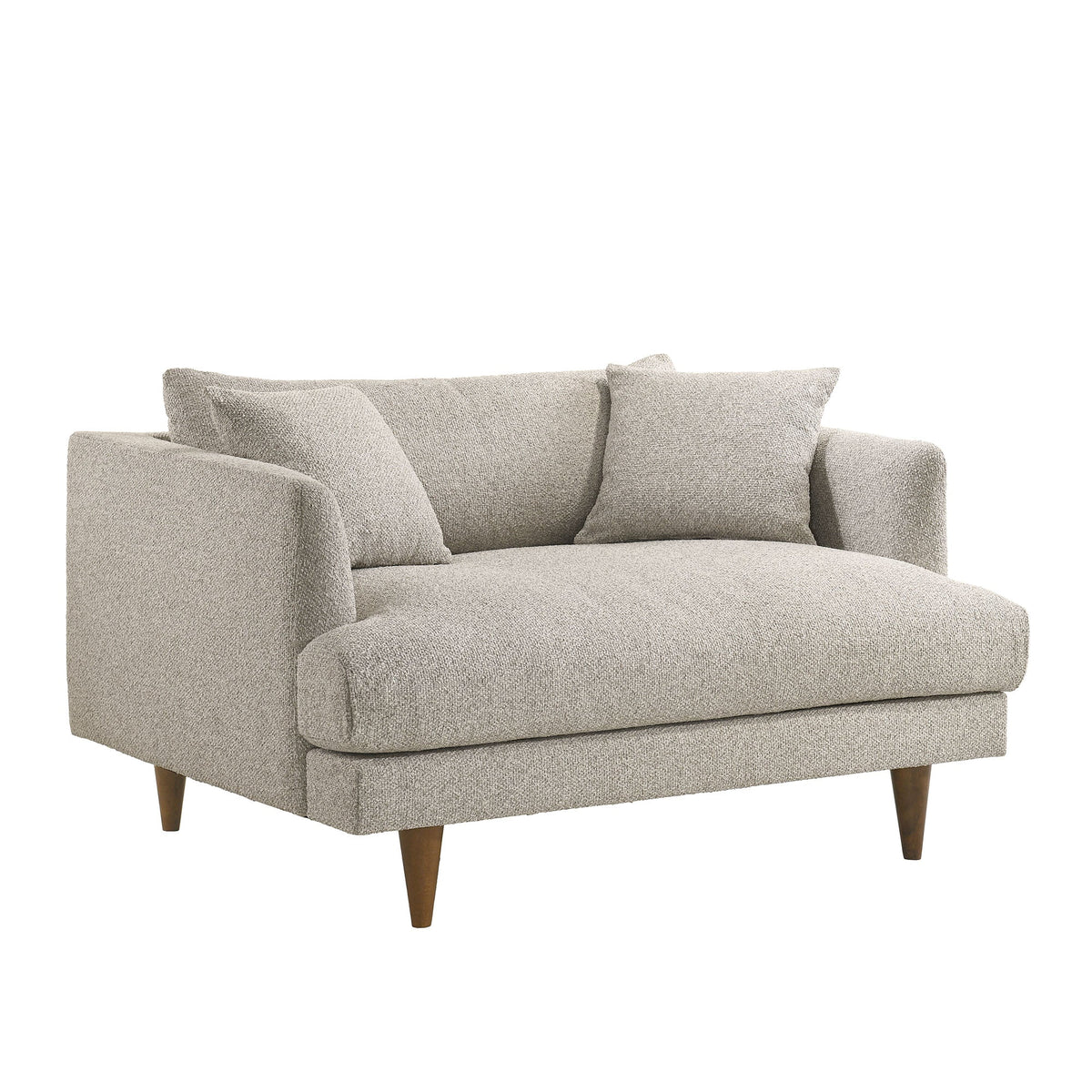 Zoya Fog Down Filled Overstuffed Boucle Chair-and-a-Half