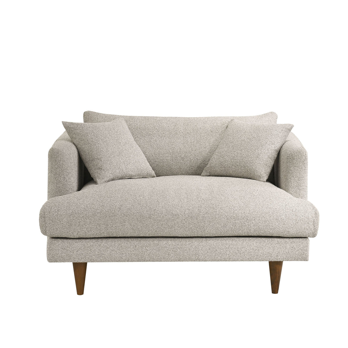 Zoya Fog Down Filled Overstuffed Boucle Chair-and-a-Half