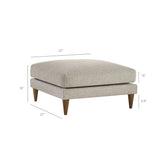 Zoya Fog Down Filled Overstuffed Boucle Ottoman