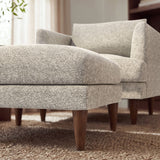 Zoya Fog Down Filled Overstuffed Boucle Ottoman