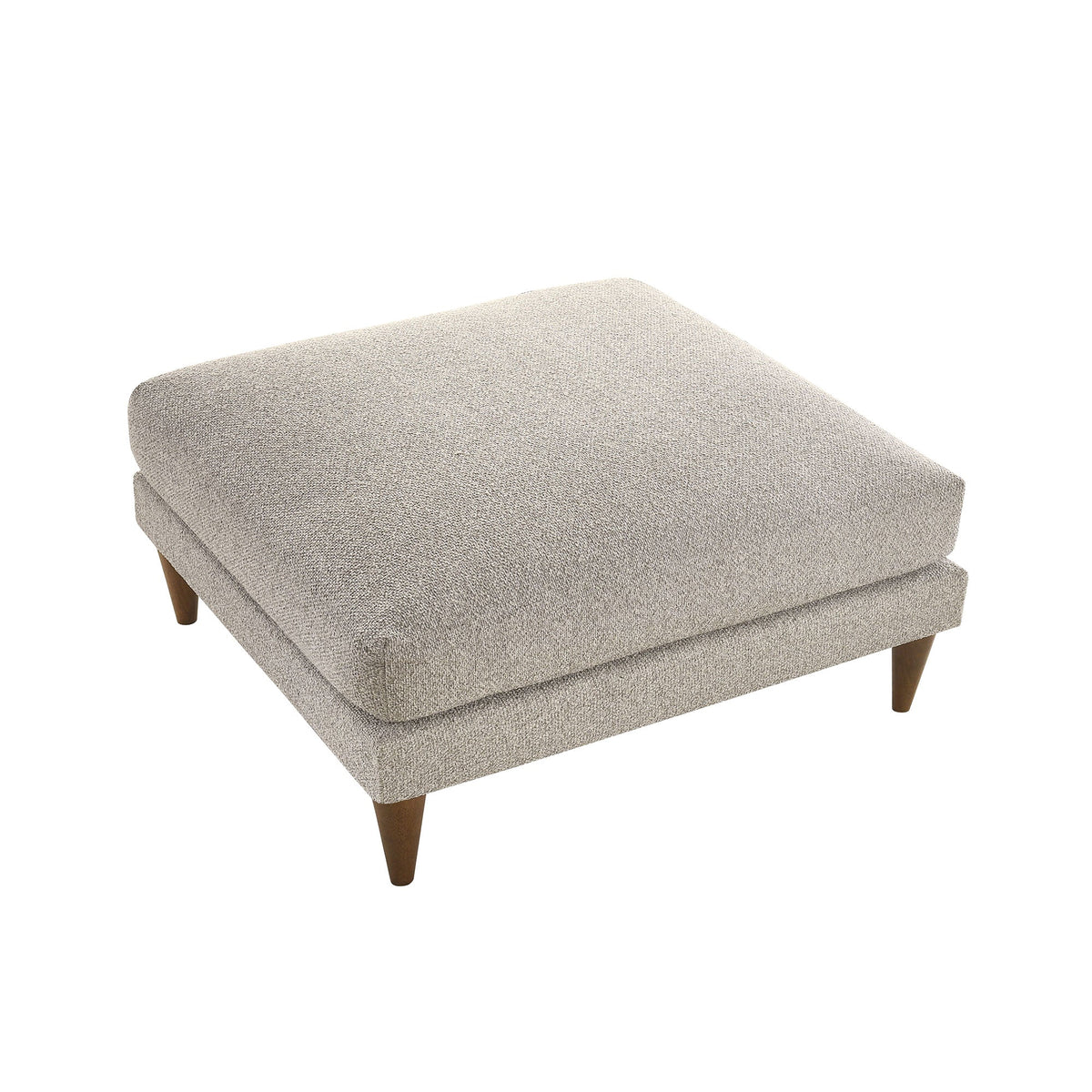 Zoya Fog Down Filled Overstuffed Boucle Ottoman