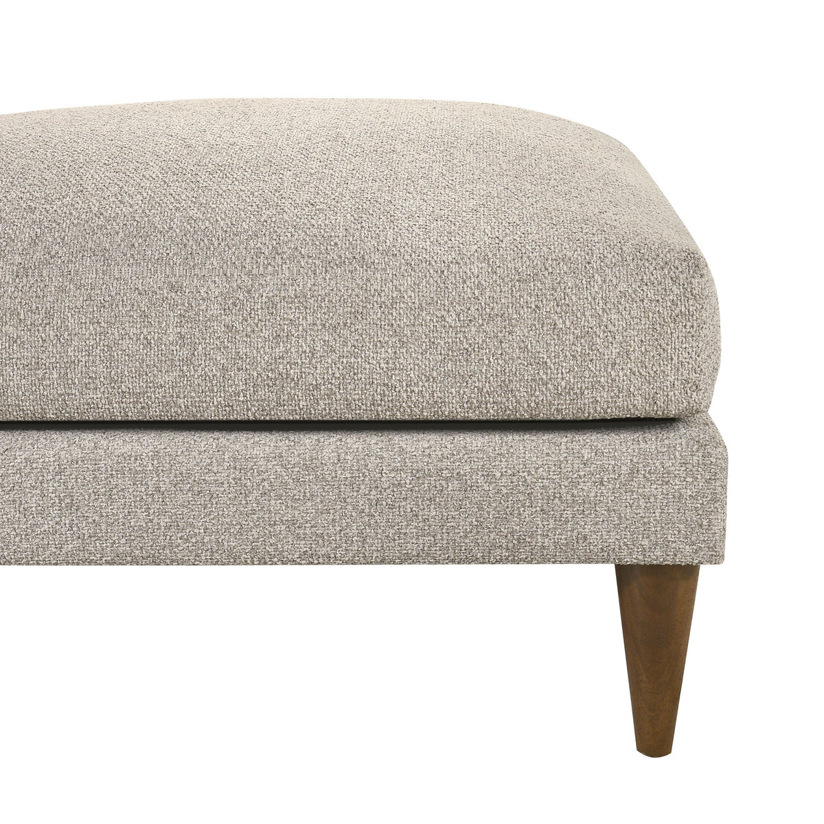 Zoya Fog Down Filled Overstuffed Boucle Ottoman