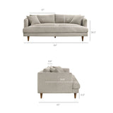 Zoya Fog Down Filled Overstuffed Boucle Sofa