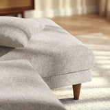 Zoya Fog Right-Facing Down Filled Overstuffed Boucle Sectional Sofa - Ornate Home