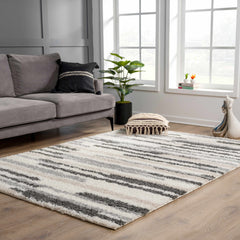Zoya Irregular Striped Area Rug - Ornate Home