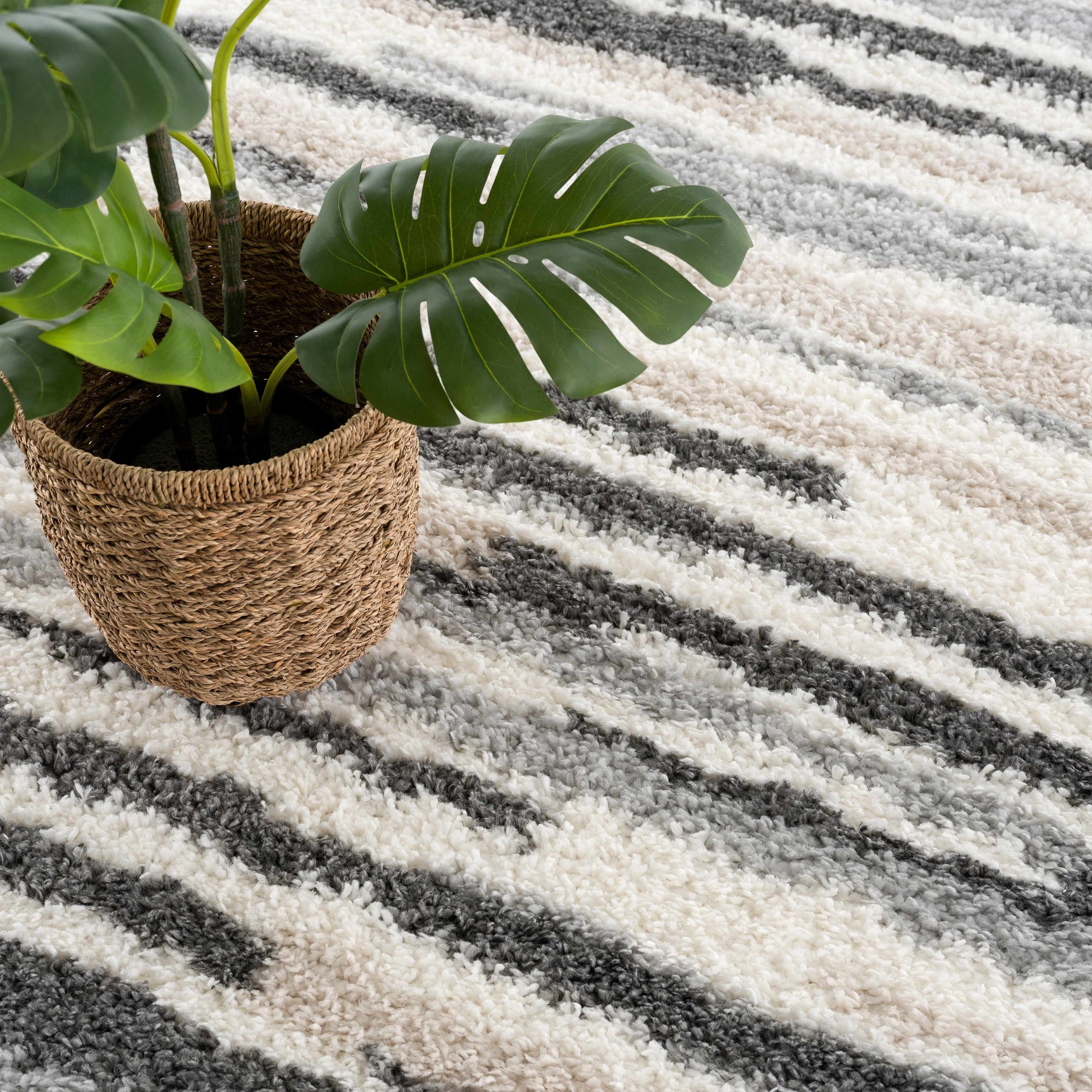 Zoya Irregular Striped Area Rug - Ornate Home