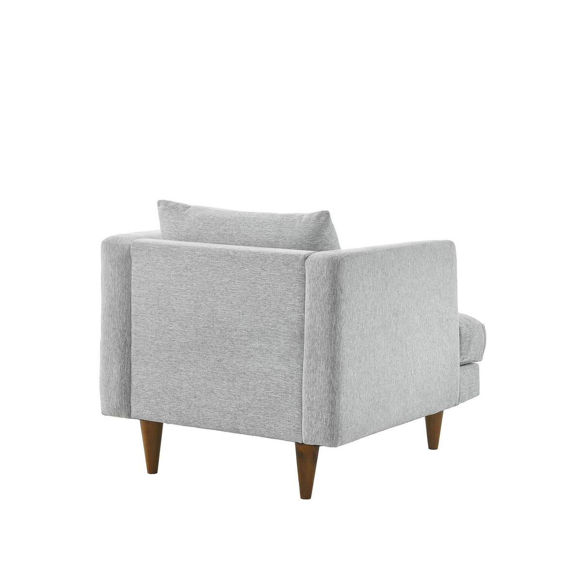 Zoya Light Gray Fabric Down Filled Overstuffed Armchair