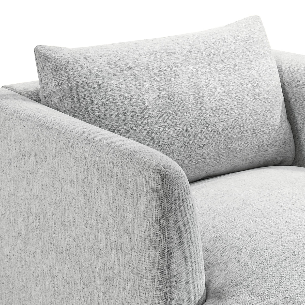Zoya Light Gray Fabric Down Filled Overstuffed Armchair