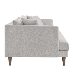 Zoya Light Gray Fabric Down Filled Overstuffed Sofa - Ornate Home