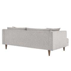 Zoya Light Gray Fabric Down Filled Overstuffed Sofa - Ornate Home