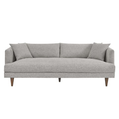 Zoya Light Gray Fabric Down Filled Overstuffed Sofa - Ornate Home