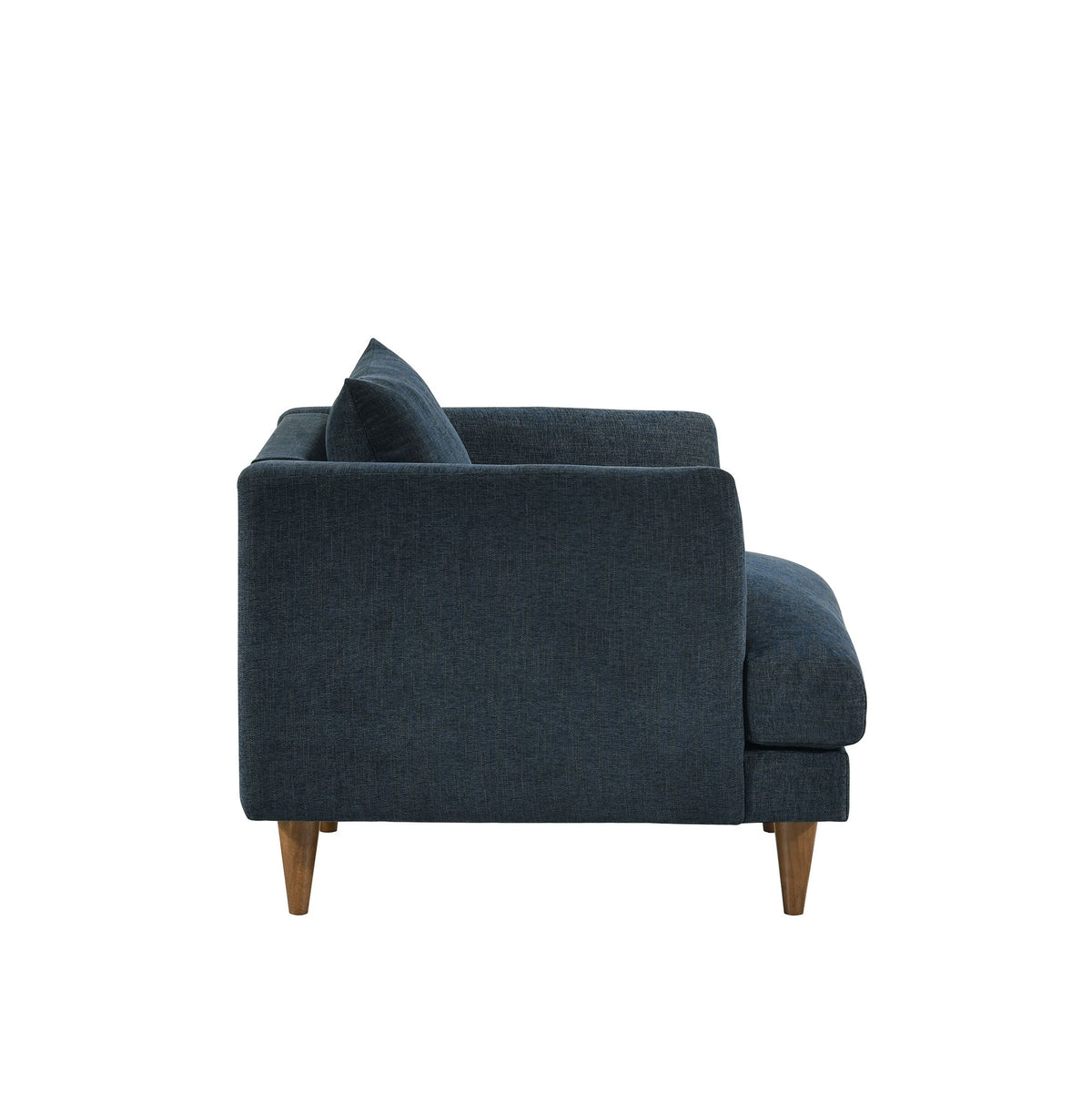 Zoya Navy Fabric Down Filled Overstuffed Armchair