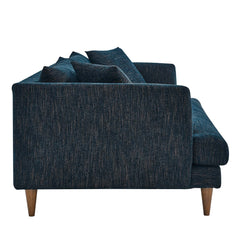 Zoya Navy Fabric Down Filled Overstuffed Sofa - Ornate Home