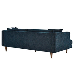 Zoya Navy Fabric Down Filled Overstuffed Sofa - Ornate Home