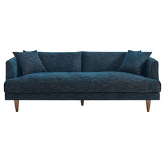 Zoya Navy Fabric Down Filled Overstuffed Sofa - Ornate Home