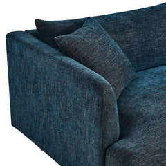 Zoya Navy Fabric Down Filled Overstuffed Sofa - Ornate Home