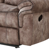 Zubaida 2Tone Chocolate Velvet Glider Motion Sofa - Ornate Home