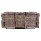 Zubaida 2Tone Chocolate Velvet Sofa (Glider & Motion) - Ornate Home