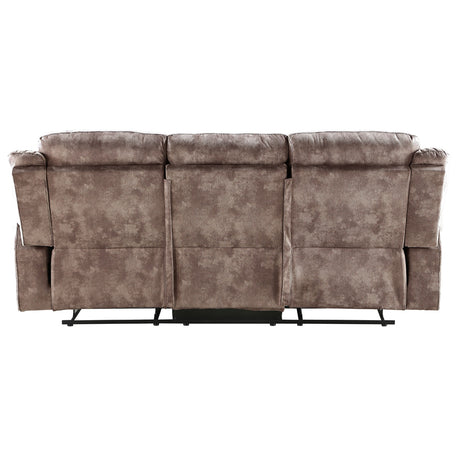 Zubaida 2Tone Chocolate Velvet Sofa (Glider & Motion) - Ornate Home