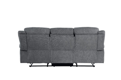 Zubaida 2Tone Gray Velvet Sofa (Glider & Motion) - Ornate Home