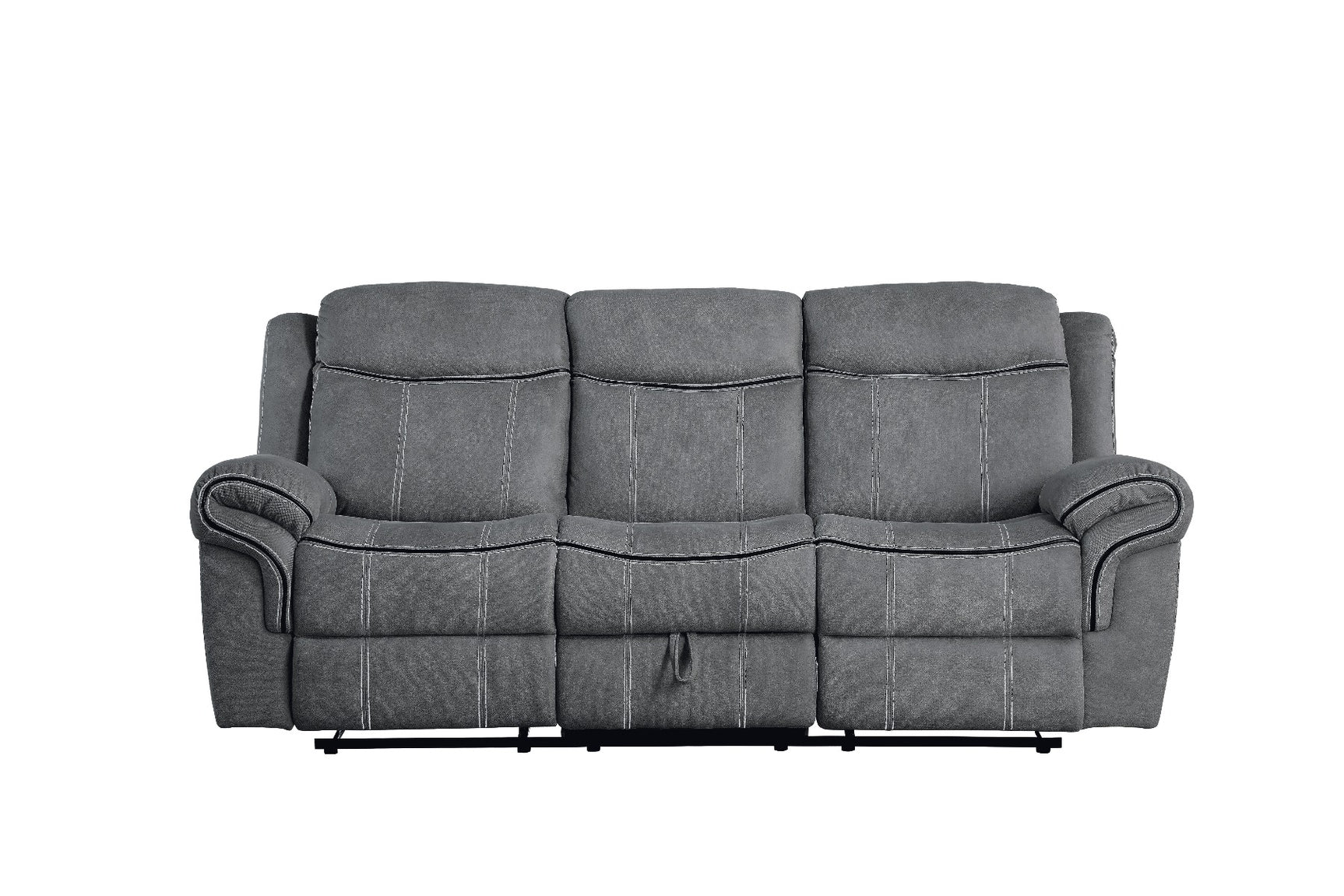 Zubaida 2Tone Gray Velvet Sofa (Glider & Motion) - Ornate Home