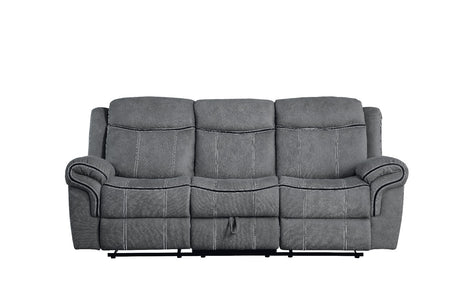 Zubaida 2Tone Gray Velvet Sofa (Glider & Motion) - Ornate Home