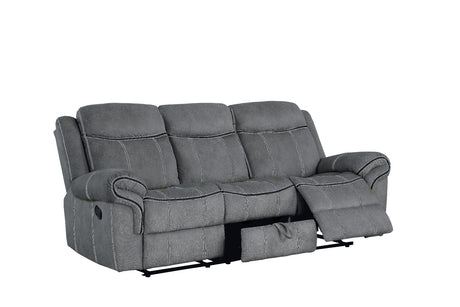 Zubaida 2Tone Gray Velvet Sofa (Glider & Motion) - Ornate Home